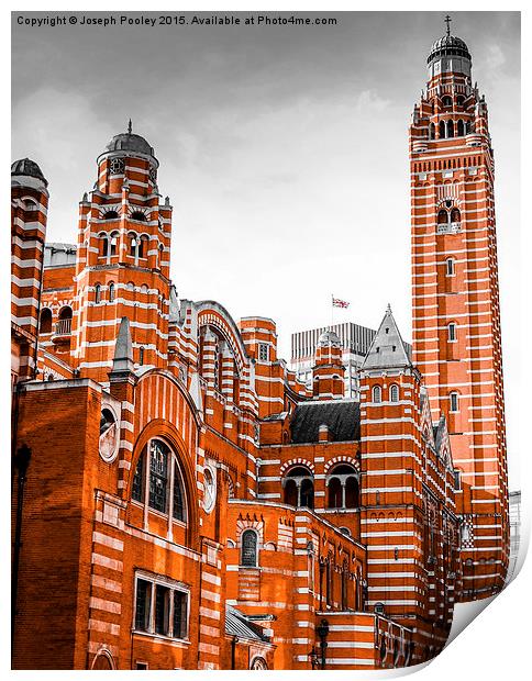 Westminster Cathedral Print by Joseph Pooley