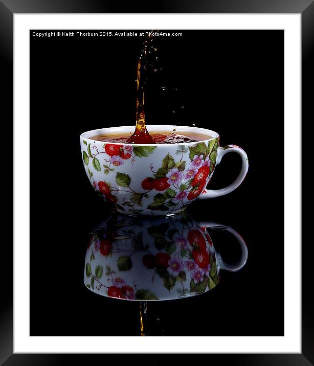 Tea Drops Framed Mounted Print by Keith Thorburn EFIAP/b