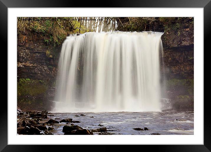 Waterfall Cascade Framed Mounted Print by Zena Clothier