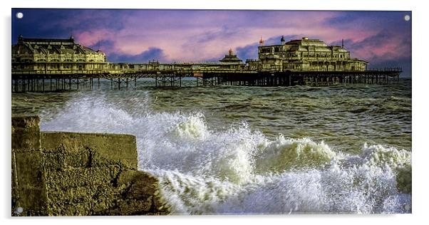 Memories Of The Old West Pier  Acrylic by Chris Lord
