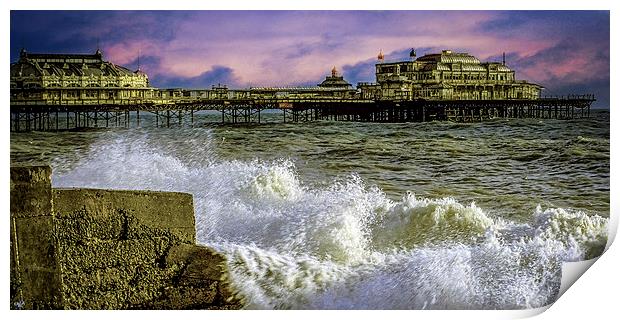 Memories Of The Old West Pier  Print by Chris Lord