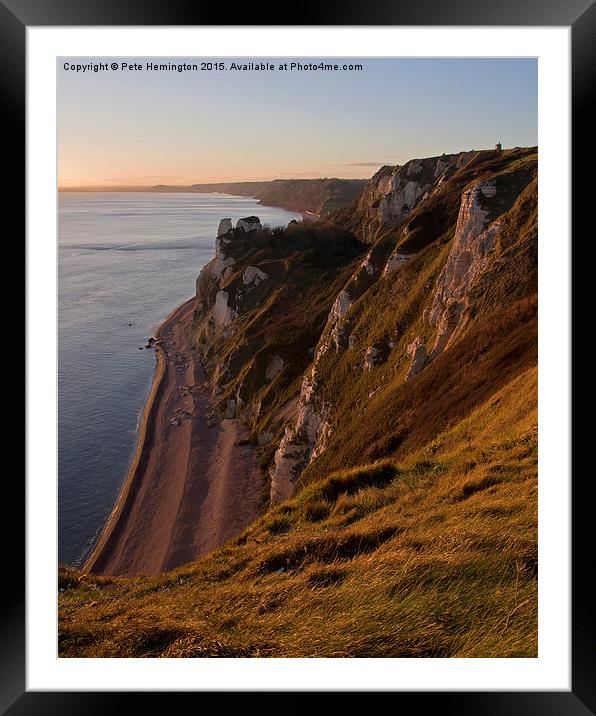  Branscombe Cliffs in Devon Framed Mounted Print by Pete Hemington