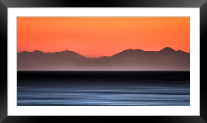  Pre sunrise behind the mountains Framed Mounted Print by Leighton Collins