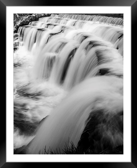  Monsal Dale Weir Framed Mounted Print by Laura Kenny