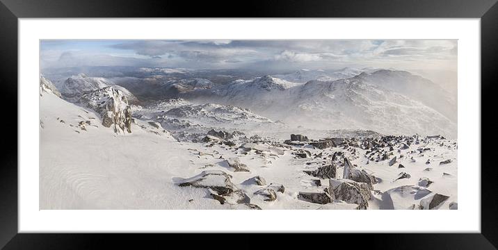  Bowfell to Crinkle Framed Mounted Print by James Grant