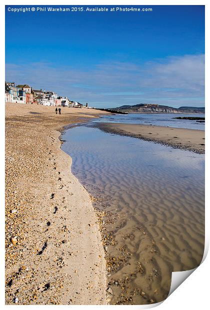 Seaside Footprints Print by Phil Wareham