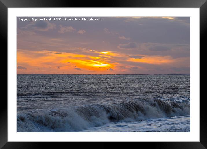  Beach sunset Framed Mounted Print by james hendrick