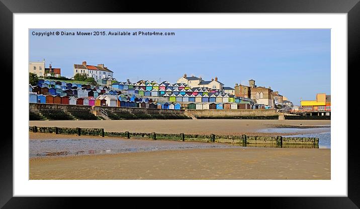  Walton beach Essex Framed Mounted Print by Diana Mower