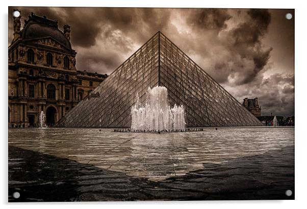  The Louvre Pyramid in Paris Acrylic by Leighton Collins
