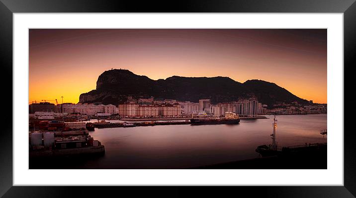  Dawn at Gibraltar Framed Mounted Print by Leighton Collins