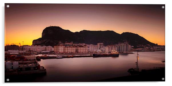  Dawn at Gibraltar Acrylic by Leighton Collins