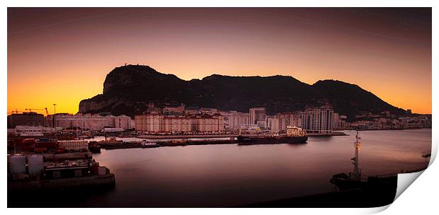  Dawn at Gibraltar Print by Leighton Collins