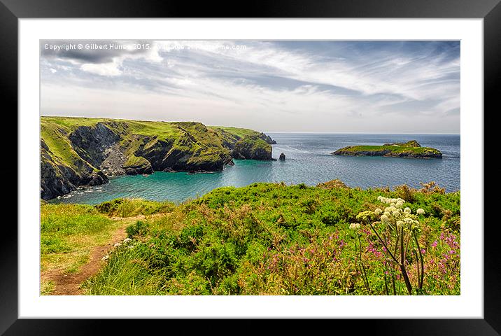 Lizard Point's Coastal Serenity Framed Mounted Print by Gilbert Hurree