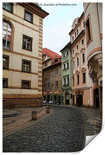  Prague city streets. Print by Matthew Bates