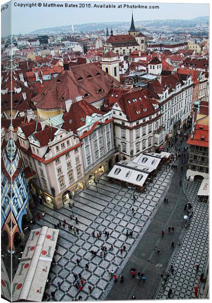  Prague City Square Canvas Print by Matthew Bates