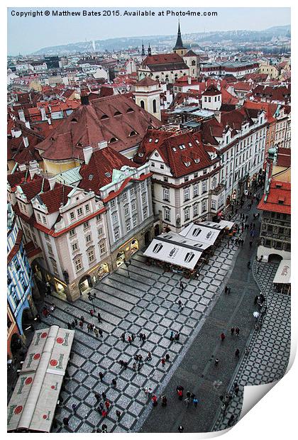  Prague City Square Print by Matthew Bates