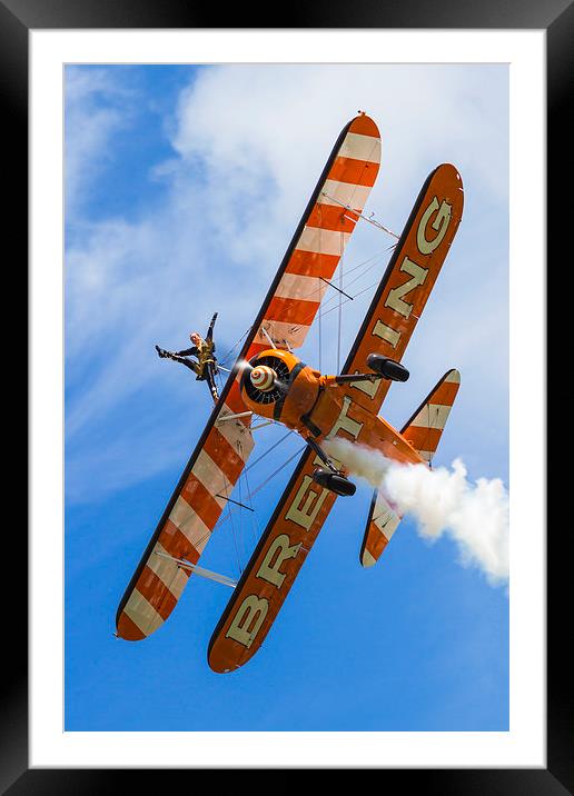 Breitling Wingwalkers Over Cosford Framed Mounted Print by Barrie May