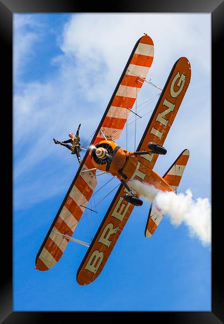 Breitling Wingwalkers Over Cosford Framed Print by Barrie May