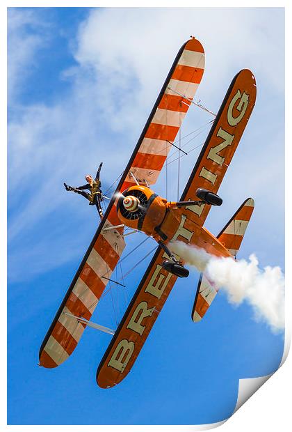 Breitling Wingwalkers Over Cosford Print by Barrie May