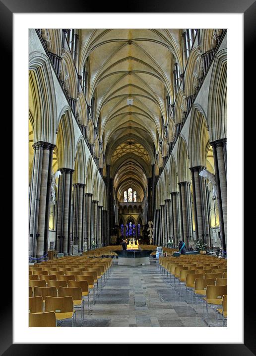  Salisbury Cathedral Nave Framed Mounted Print by Tony Murtagh