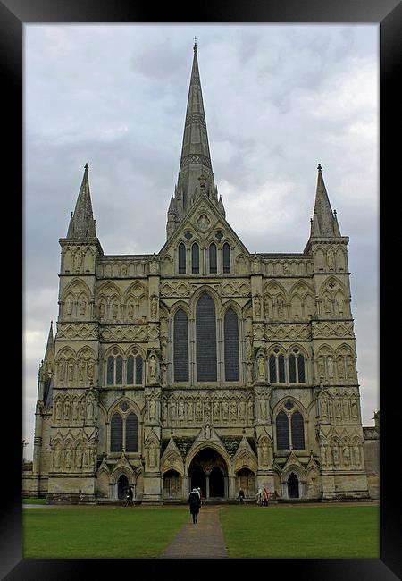 Salisbury Cathedral West Front Framed Print by Tony Murtagh