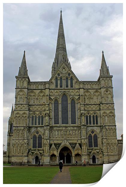 Salisbury Cathedral West Front Print by Tony Murtagh