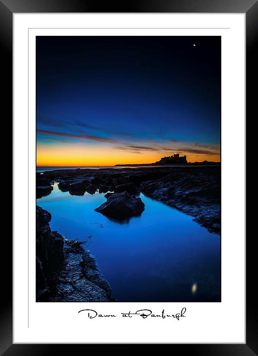  Dawn at Bamburgh Framed Mounted Print by Mark Lee Heavisides