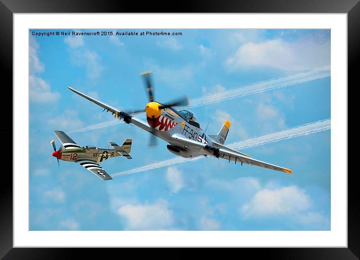   P-51 Mustang Framed Mounted Print by Neil Ravenscroft