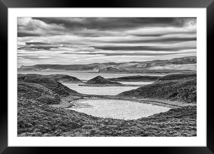 Loch Eriboll in mono.  Framed Mounted Print by Mark Godden
