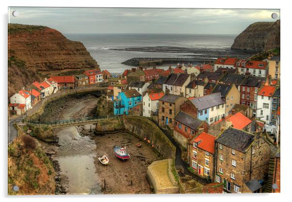 Staithes Acrylic by Kev Alderson