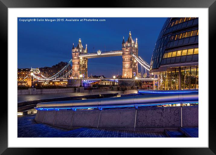  Tower Bridge & City Hall London Framed Mounted Print by Colin Morgan