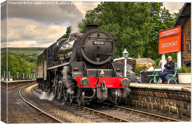  Black Five at Grosmont  Canvas Print by Rob Hawkins