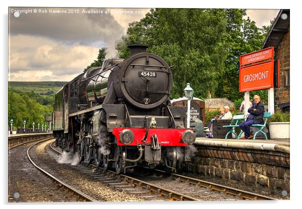  Black Five at Grosmont  Acrylic by Rob Hawkins