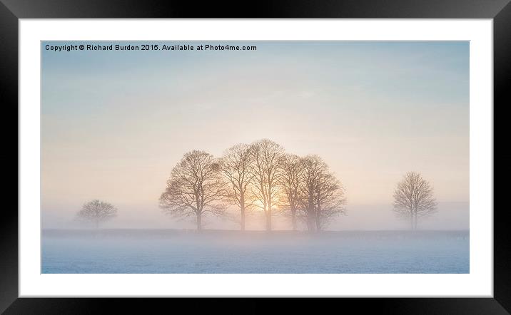  Winter Sunset Framed Mounted Print by Richard Burdon