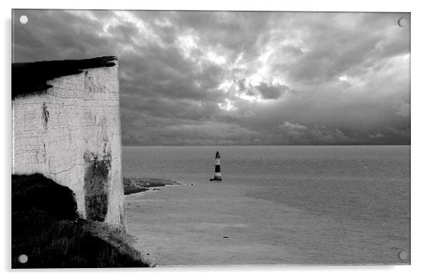  Lighthouse at Beachy Head Acrylic by Charlotte Moon