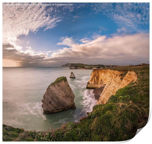 Freshwater Bay Panorama Print by Wight Landscapes