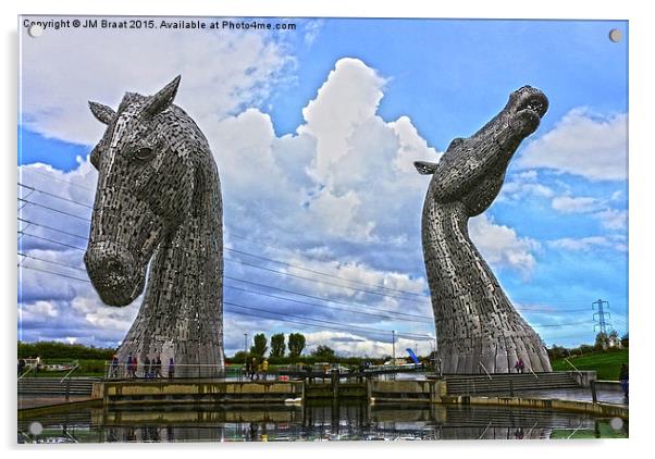 The Majestic Steel Equine Giants Acrylic by Jane Braat