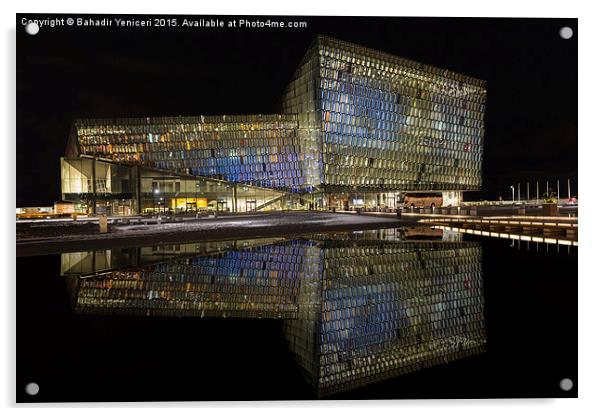  Harpa Concert Hall Acrylic by Bahadir Yeniceri