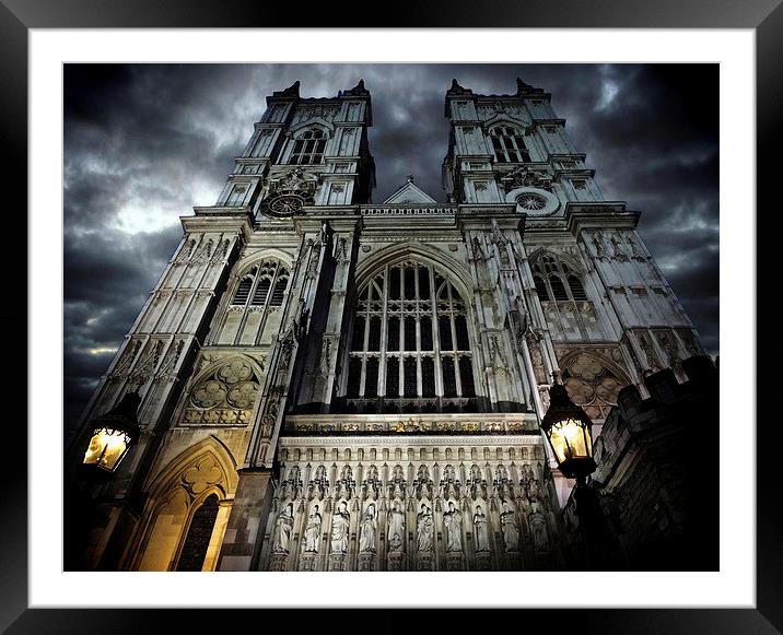  Westminster Abbey at night Framed Mounted Print by sylvia scotting