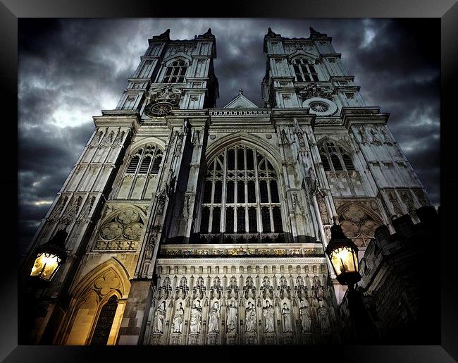  Westminster Abbey at night Framed Print by sylvia scotting