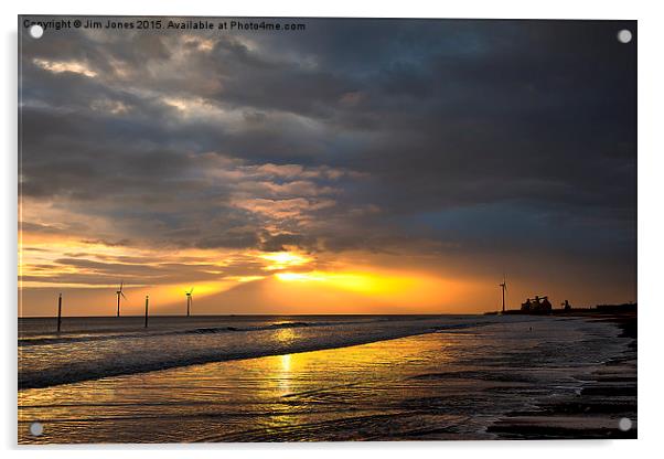  Daybreak on the beach Acrylic by Jim Jones