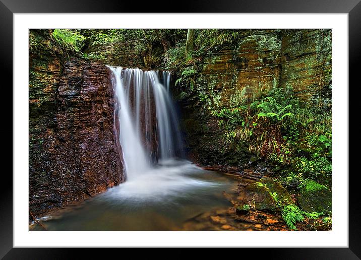 Waterfall near Damflask Reservoir Framed Mounted Print by Darren Galpin