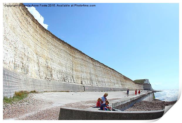  Chalk Cliffs at Saltdean East Sussex Print by Carole-Anne Fooks