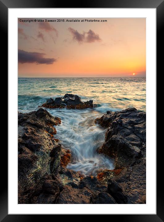Paradise Split Framed Mounted Print by Mike Dawson