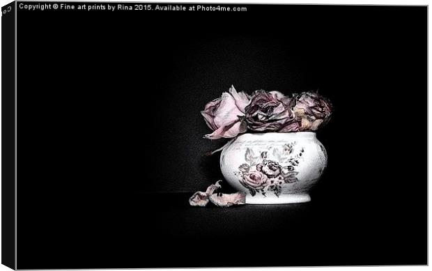 Demise of the rose Canvas Print by Fine art by Rina