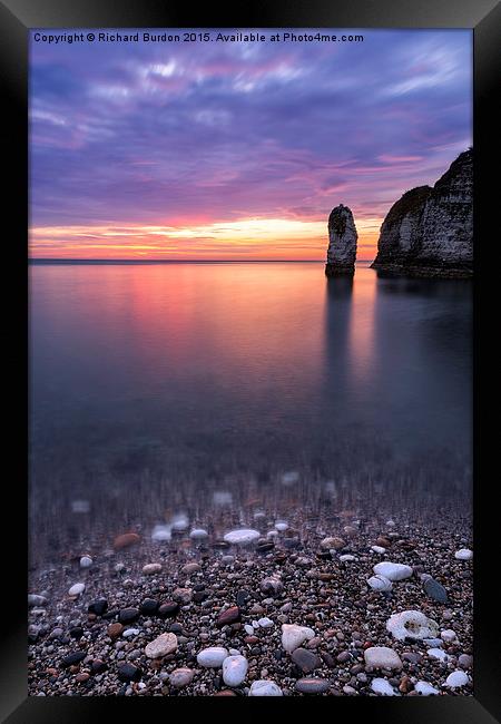  Selwicks Bay Sunrise, Flamborough Framed Print by Richard Burdon