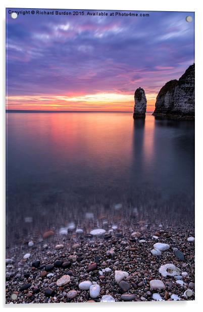  Selwicks Bay Sunrise, Flamborough Acrylic by Richard Burdon