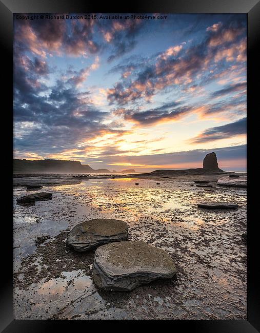  Summer Sunset at Saltwick bay Framed Print by Richard Burdon