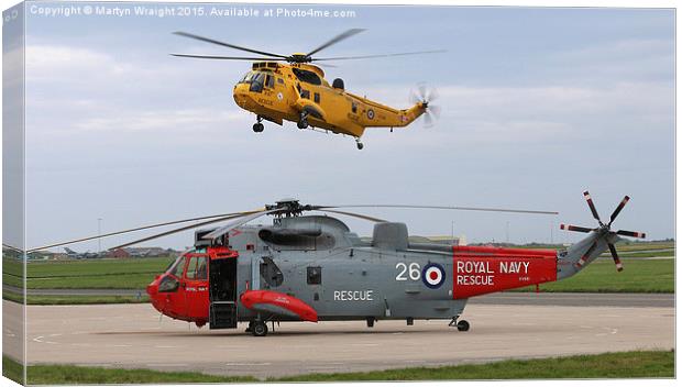  RAF and Royal Navy search and rescue. Canvas Print by Martyn Wraight