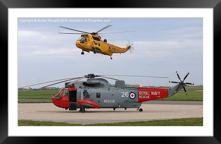  RAF and Royal Navy search and rescue. Framed Mounted Print by Martyn Wraight